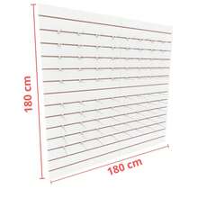 Painel canaletado 80 ganchos 180x180 Branco mdf canaletado - Branco - Visão 1