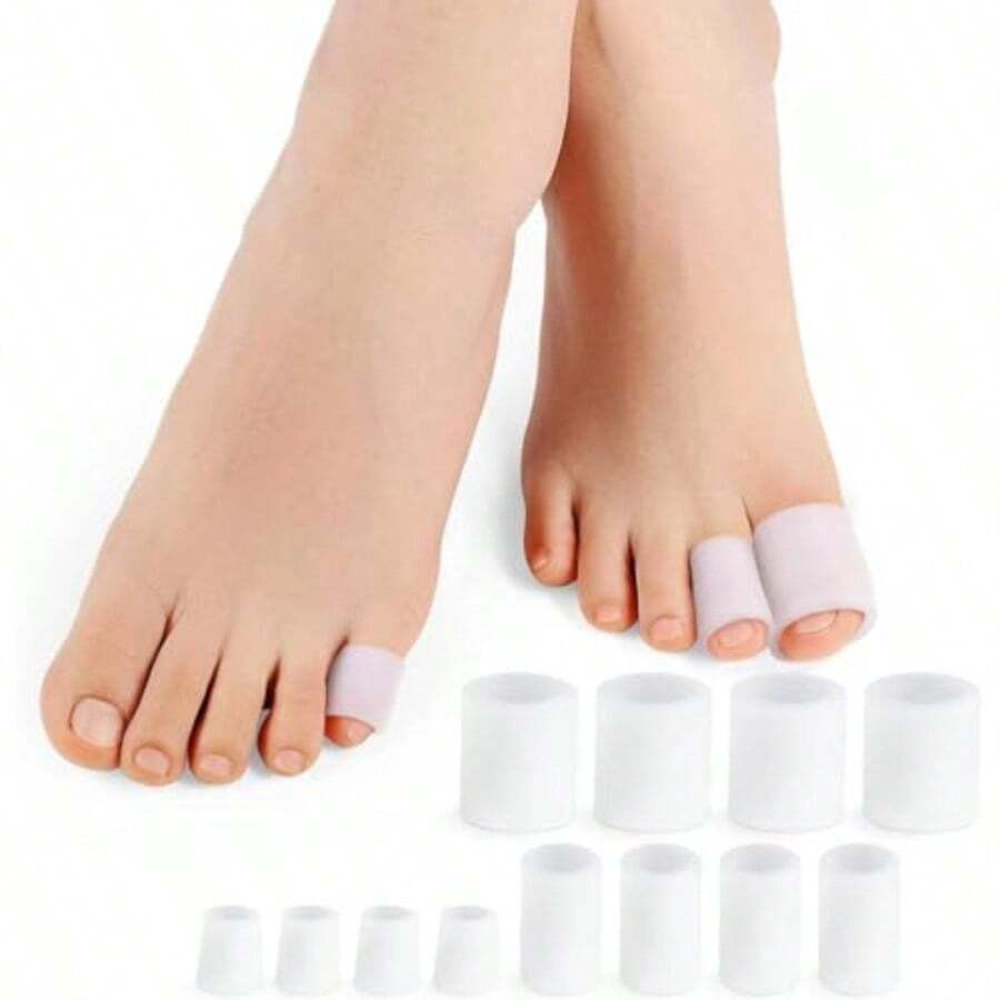 Separadores de Dedos  Pie6 Piezas de tectores de Silicona para Dolor en los Pies Callos y Dedos en Martillo 3 Tamaños Adecuados para ores y Mueres Uso Dia y Deportivo - como en la foto - Ver 1