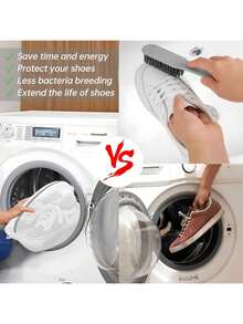 3pcs/Set Mesh Laundry Bags, Shoe Washing Machine Bag With Zipper Closure, Suitable For Sneakers, Socks, Bras - Triangle - View 9