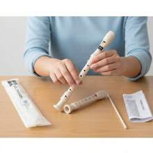 Flauta de color beige para estudiantes, fabricada con material ABS ecológico, adecuada como instrumento de aprendizaje para principiantes. - Beis - Ver 6