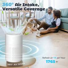 Air Purifier, 360° Circulation Purification With Activated Carbon Sponge Filter, USB Powered Quiet Air Cleaner For Home Office Bedroom, Removes Odors & Formaldehyde, Portable Mini Air Purifier With Replacement Filters - trắng - Xem 8