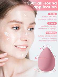 16PCS Makeup Tools Set Including:3PCS Makeup Sponges+3PCS Mini Makeup Sponges+6PCS Triangle Powder Puffs+3PCS Mini Air Cushion Powder Puffs+1pc Storage Bucket - Multicolor - View 10