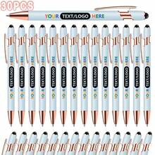 30pcs Customized Metal Ball Pens, Laser Engraved, Ideal Gift For Educators, Students And Corporate Events - 套裝 - 查看 15