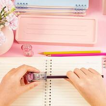 4 Pieces Cute Cat Paw Pencil Sharpener Kawaii Manual Pencils Sharpeners With Lid For Office Home School Supplies, Pink And Grey - Default - View 4