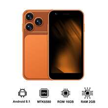 SERVO 18SE 迷你智能手机，Android 8.1 操作系统，WCDMA 双卡双待 3G 网络，3.0 英寸高清显示屏，机身小巧，2GB 运行内存 + 16GB 机身存储，单手操作，掌上尺寸。 - 橘色 - 查看 14