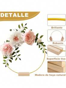 20pcs Metal Floral Hoop Centerpiece For Wedding 30cm - A - 查看 4