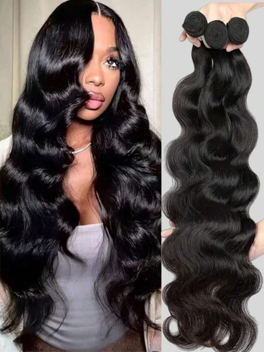 NARNI Body Wave Human Hair Extensions 15A Raw Body Wave Human Hair Bundles Human Hair 100% Unprocessed Brazilian Boutique Virgin Hair Extensions,Double Wefts,Triple Lifespan Brazilian Hair Weaving 8-32 Inch 1 Bundle 100g Natural Black Color For Women - Natural Black - Xem 1
