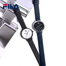 Relógio de Quartzo Minimalista FILA para Homens e Mulheres, Mostrador Preto e Branco Xadrez, Pulseira de Couro Preto Macio, Relógio de Pulso de Luxo Leve para Uso Diário e Ocasiões Casuais - Tamanho Único - Visão 4