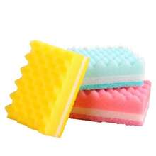 2pcs Dual-Sided Durable Thickened Dishwashing Sponge Cloth, Kitchen Cleaning Scrubber - Rectangle - View 2