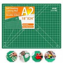Self Healing Cutting Mat 18"X24", A2, Rotary Fabric Cutting Mat For Sewing, Quilting, Crafts & DIY, Double Sided Green - Green - View 7