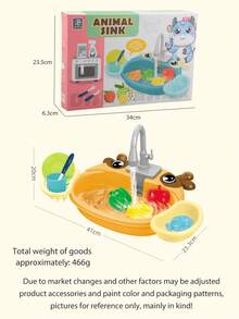 Electric Dishwasher Toy Set, Automatic Water Circulation, Rich Accessories, Educational & Interactive Game, Gift For Boys & Girls, Birthday Present, Random Accessories, Batteries Not Included - Multicolor - View 12