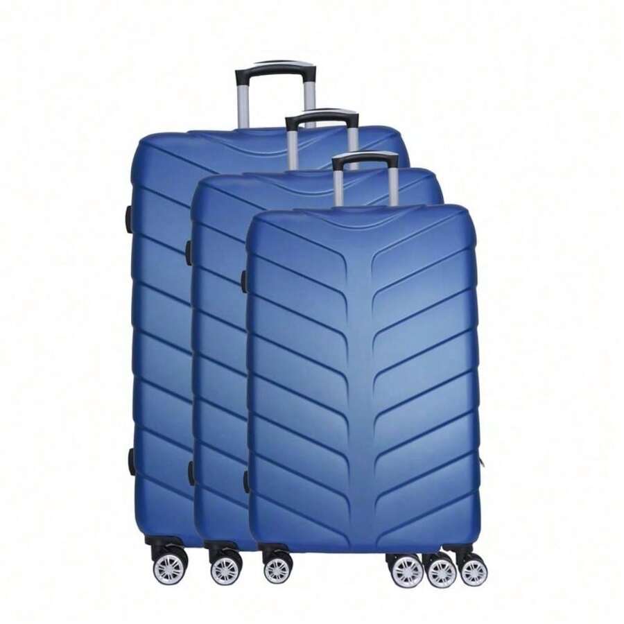 123-Piece Luggage Set: Cabin/Medium/Large Hard Shell – 360° Spinner Wheels, TSA Lock & Expandable 2025 - NAVY01 - View 1