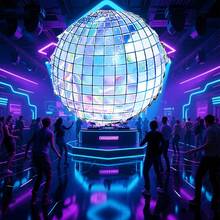 Disco Pinata Party Supplies With Blindfold And Bat, Suitable For Holiday Celebrations, Theme Events, Birthday Parties Decoration - Multicolor - View 4