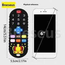 Bneseus 1pc Silicone Teething Toy, Crown Shaped Baby Chewing Toy, Anti-Swallowing Wide Design, Cartoon Remote Control Crown Theme, Suitable For 6-24 Months Boys And Girls, Holiday Gift, Ramadan And Eid Gift - Jewel Crown - View 2