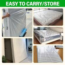 Plastic Mattress Bag, Moving Protection Cover, Mattress Storage Bag, Outdoor Travel Dust-Proof Waterproof Mattress Protector - Clear - View 7