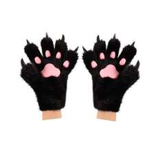 1pair Cute Plush Cat Paw Gloves, Soft Furry Winter Mittens Cosplay Costume Accessories, Furry Costume, Therian Paws, Cartoon Animal Claw Hand Warmers, Fluffy Plush Paw Shaped Gloves For Christmas, Party, Or Daily Warm Wear - Multicolor - View 27