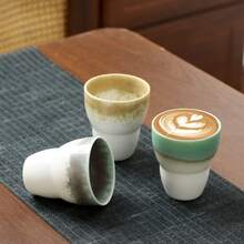 150毫升陶瓷反应釉咖啡杯、浓缩咖啡杯、下午茶杯、小水杯、马克杯、功夫茶杯 - 薄荷綠 - 查看 1