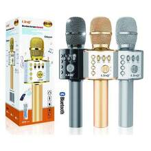 OISE ART STORE Microfono Portatile Wireless Bluetooth Karaoke Cassa Integrata Pulsanti Kts-978 - - Multicolore - Visualizzare 1