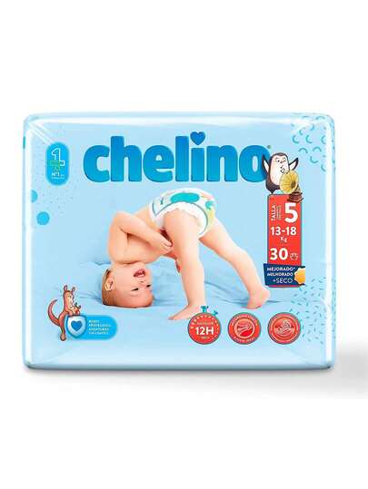 Pañales Talla 5 13-18 Kg, 30 Unidades - Ajuste Ergonómico con Bandas Súper Elásticas y Doble Sistema de , Aloe Vera y Omega 3 & 6 para Protección de la Piel Bebé, Diseño Original Multicolor - Absorción Rápida y Tejido Hipoalergénico Sin Látex