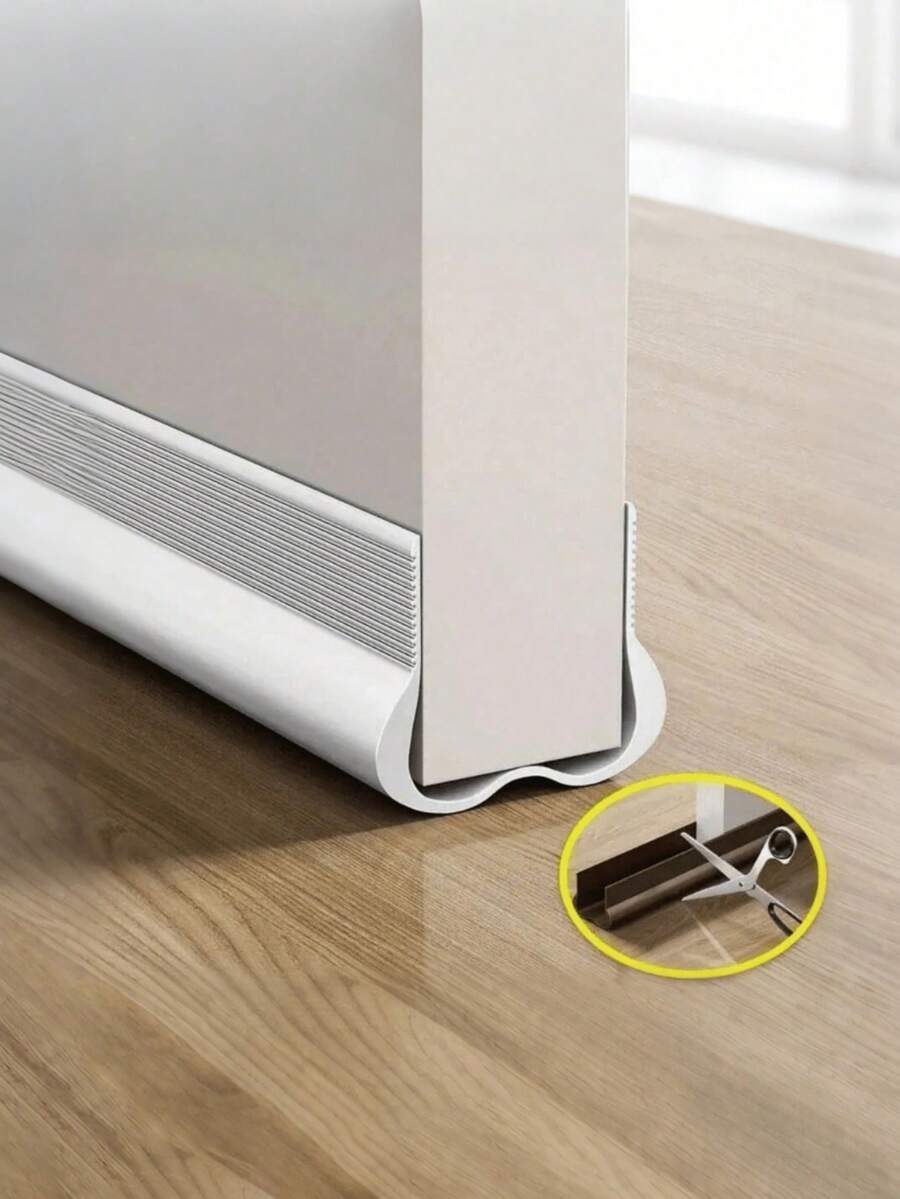 Tope de puerta de plástico ajustable, a prueba de viento, a prueba de ruido, a prueba de insectos, impermeable, con sello de base de PVC blando, protección de aislamiento acústico, fácil instalación, adecuado para protección de puertas del hogar y sellado contra las inclemencias del tiempo - multicolor - Ver 1