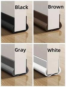 Tope de puerta de plástico ajustable, a prueba de viento, a prueba de ruido, a prueba de insectos, impermeable, con sello de base de PVC blando, protección de aislamiento acústico, fácil instalación, adecuado para protección de puertas del hogar y sellado contra las inclemencias del tiempo - multicolor - Ver 7