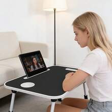 Lap Desk For Laptop Bed Trays For Eating And Laptops Bed Table Tray Breakfast In Bed Tray With Legs Lap Trays For Adults Lap Table Laptop Stand TV Trays For Bed With Cup Holder - Black - View 9