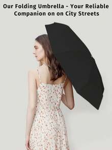 1pc Mini Portable Umbrella, UV Protection, Foldable With Storage Case, Suitable For School, Office, Home, Travel, Back To School,Cute Stuff,Mother's Day Gift,Bedroom Decor,Garden,Kitchen Decor,Summer,Beach,Travel Essentials,Room Decor,Squishy,Graduation - Multicolor - View 6