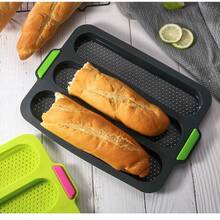French Bread Toast Mold, Silicone Material Heat Resistant Non-Stick, Stable With Surrounding Frame, Suitable For DIY Breakfast Bread Baking In Oven Or Air Fryer - Black - View 11