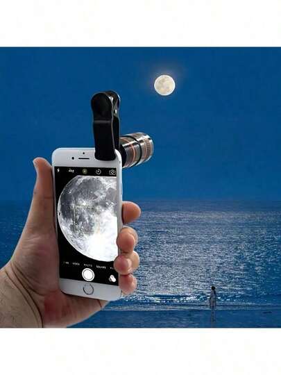 20x optischer Zoom Objektiv, Smartphone Kamera Objektiv Aufsatz - PVC Clip-On Design, ohne Batterie erforderlich, ideal für Konzerte, Sternbeobachtung und Outdoor Reisefotografie, Outdoor Fotografie Ausrüstung | Multifunktionales Kamera Zubehör | Robustes PVC Objektiv, Weihnachts-/Haushaltsgeschenk