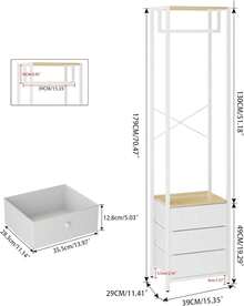 Coat Rack - Ahşap ve Beyaz Renk - Görünüm 10