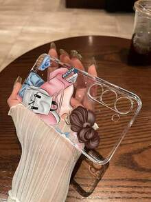 1个彩色彩绘加厚防震透明旅行女孩手机壳，兼容 16/11/16 Pro/16 Plus/16 Pro Max/16 e/15 Pro Max/13/14/12/XS/XR/7G/8P、Galaxy 11/12 Pro/12/12 X/13 Pro/14 Pro/15 Pro、10/9/Note9/12c/Note11 Pro/Note8 Pro - 彩色 - 查看 4