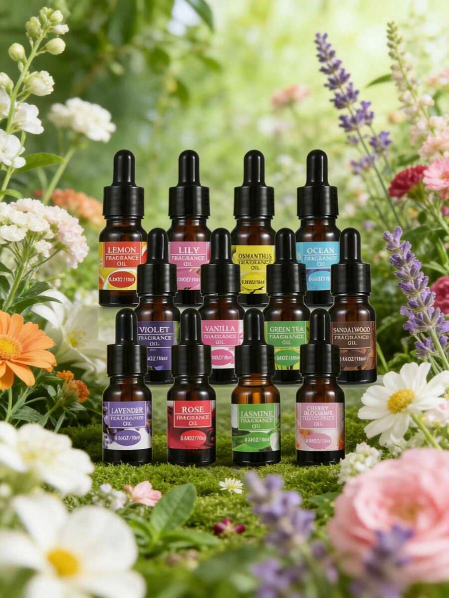 1-Piece Set, Aromatherapy Essential Oil, Humidifier/Aromatherapy Machine/Expansion Stone/Car Aromatherapy/Aromatherapy Essential Oil, Soothing Plant Essential Oil, Suitable For Bedrooms, 12 Fragrance Types - Personalized Gifts, Valentine's Day - A - View 1