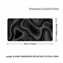 1 Peça Tapete e Mouse Pad Gamer Extra Grande - Design de Redemoinho Preto e Cinza, Superfície Antiderrapante, Cobertura Estendida para Teclado, Fibra com Base de Borracha, Tapete de Mesa de Computador/Escritório/Doméstico para PC, Laptop, Setup de Jogos (Textura de Mármore, Retangular) - Ideal para Áreas de Trabalho, Tapete Protetor de Mesa com Padrão de Redemoinho Preto e Cinza, Tapete de Estudo, Tapete de Teclado Disponível em Vários Tamanhos 15,7*35,4 In(40*90 Cm) - redemoinho - Visão 16