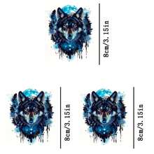 1pc/2pcs/3pcs Wolf Heat Transfer Patches, Iron-On And Washable, Applicable To T-Shirts, Jeans, Sweaters, Handbags, Pillows, Cushions. Queen - L - View 4