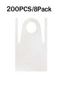200pcs Disposable Plastic Aprons For Cooking, Value Pack,Bulk,Heavy Duty,Family Size,Painting, BBQ & Picnic - Individually Wrapped For Hygiene,Home, Kitchen, And Work Uniforms; Essential Kitchen Items - Transparent - View 12