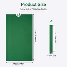 Billiard Cloth Pool Table Felt With Pre-Cut Rail Strips Green Tablecloth For Home Clubs Bars Indoor Sports Game - 綠色 - 查看 7