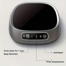 SOKANY 1 Smart Mug Heater, Coffee Cup Heater.USB Power Supply, Intelligent Timing.3-Speed Speed, Fast Heating.Glass Ceramic Panel.Power-Off Protection, Compact And Portable.Heat Milk/Coffee/Warm Water. - Multicolor - View 7