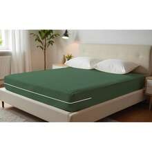 Double Gel Knit Mattress Cover With Zipper - 綠色 - 查看 1