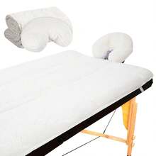 Bộ đệm bàn massage kích thước 31,2" x 72", bao gồm vỏ bọc đệm massage và vỏ bọc tựa đầu, chất liệu tự nhiên, siêu mềm, ít gây dị ứng. - trắng - Xem 7