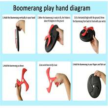 1 Juego de juguete Boomerang volador, accesorios para exteriores, Boomerang interactivo, juguetes para exteriores, suministros para mascotas, juguetes de entrenamiento para perros U9UJ - Bumerang - Ver 4