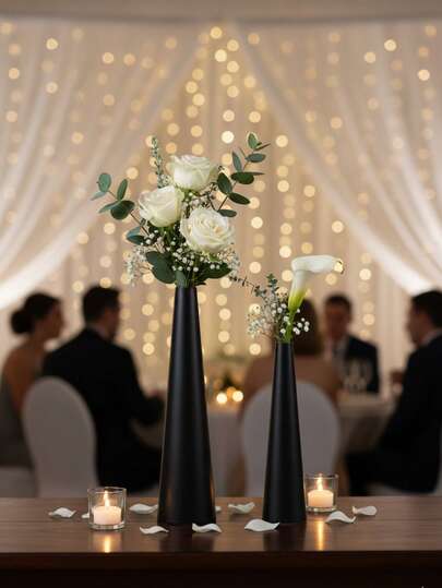 1件/1套 金属铁艺花瓶，现代简约时尚花卉摆设，适用于餐桌、婚礼、生日、客厅、玄关、茶室、桌面装饰、高档餐厅、壁炉旁、家庭聚会、装饰摆件、瑜伽冥想、香薰空间