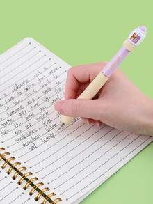 4 Pcs/Box Gel Pens, Fun Spinning Pens, Treasure Face-Changing Series, High-Value Student Stationery Pens For Writing, Exams, And Answering Questions - Treasure Trove Of Emojis - View 7