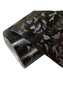 1pc Ghost Black Car Wrap Film, Suitable For Most Vehicles, Car Body, Modification Sticker, Color Change Car Wrap - One Size Fits All - View 14