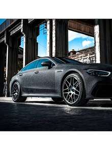 1pc Black Matte Glitter Vinyl Sticker - Matte Surface, Self-Adhesive Plastic Car Decal Sticker With Stripe Pattern, One-Time Use For Left Side Metal Surface Car Wrap Enhancement Film - One Size - View 8