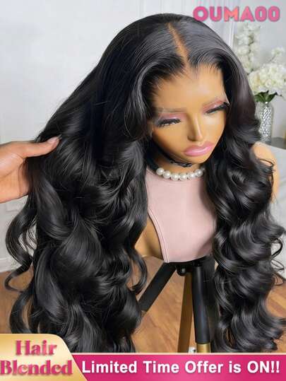 8-34英寸高清透明蕾丝前假发，巴西原生发，自然波浪卷，200%高密度，预先拔毛，带婴儿绒毛，无需胶水，自然黑色，逼真发际线，柔软弹性质地，透气舒适，全天佩戴，易于安装和造型，适合日常、派对、约会 | 高品质耐用蕾丝闭合假发，女士适用