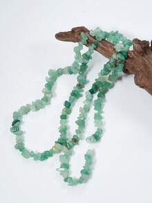 1 Strand Natural Gravel Stone Crystal Chips Beads Irregularity Gemstone Jasper Freeform Chip Nugget Beads, Sunstone, Fluorite, Amethyst Healing Energy Loose Beads DIY Jewelry Making For Necklace Earrings Bracelets Jewelry - Multicolor - View 12