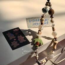 Cute Yay Soft Phone Lanyard DIY Handmade CCD Beaded High-Quality Phone Case Strap Keychain Accessory Suitable For Girls & Women - Yeye Bones - View 1