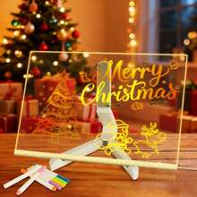 Valentine's Day LED Illuminated Message Board - Includes 7 Color Markers, USB Powered Acrylic Dry Erase Board, Creative Glow-In-The-Dark Gift And Romantic Decor - Multicolor - View 3