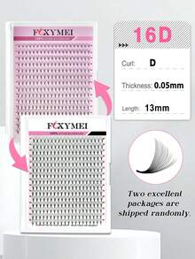15 pares de extensiones de pestañas postizas precurvadas 3D 6D 10D 12D 14D 16D con base puntiaguda, efecto de pestañas de visón sintético esponjoso y rizado, hechas a mano - D - Ver 47