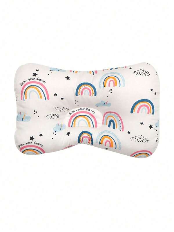 1pc Reversible Children's Pillow, Colorful Rainbow, Nordic Ins Style, Soft & Comfortable, Sleep Neck Support Pillow, Kids Shaping Pillow